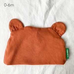🪴5/$30 Parade 0-6 Months Baby Bear Organic Cotton Orange Hat
